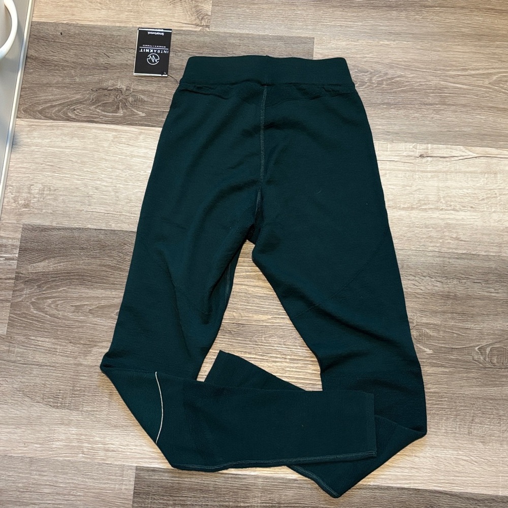 Smartwool Intraknit 250 Dark Green Leggings with Knee Detail